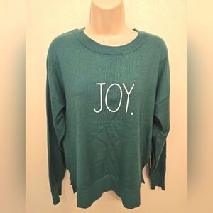 NWOT Rae Dunn "Joy" Long Sleeve Crew Neck Ladies Sweater